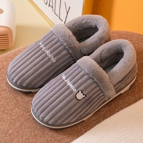 Pantoufles D'hiver Pour Femmes, Chaussures De Maison, Chaudes, En Peluche, Décontractées, Chaussures De Couple, Grande Taille
