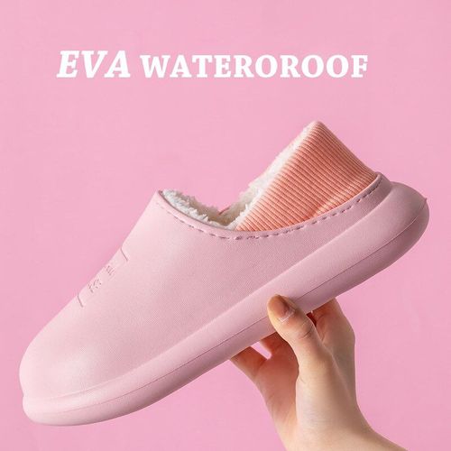 Pantoufles D'hiver En Peluche Pour Femmes, Imperméables, Antidérapantes, Intérieur, Semelle Souple, Sabots En Coton, Chaussures De Couple, 44, 2021