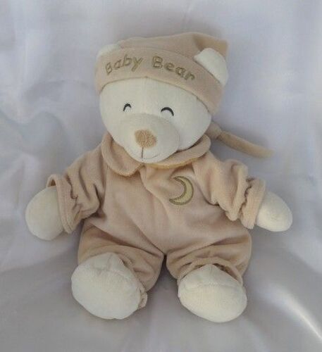 Doudou Peluche Ours Baby Bear Ecru Beige Lune Gipsy