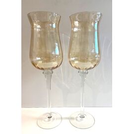 Paire de photophores neufs, à bougie, avec verre rouge Canton Vaud