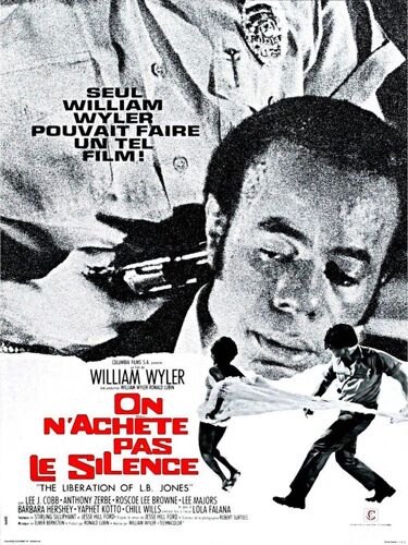On N'achète Pas Le Silence / The Liberation Of L B Jones -Véritable Affiche De Cinéma - Format 120x160 Cm - De William Wyler Avec Lee J. Cobb, Anthony Zerbe, Chill Wills, Roscoe Lee Browne- Année 1970