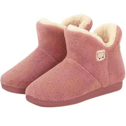 Pantoufles D'hiver En Peau De Mouton Pour Femmes, Pantoufles D'hiver En Fourrure Naturelle, Chaussures D'intérieur Chaudes Pour Femmes, Pantoufles De Maison En Laine Douce