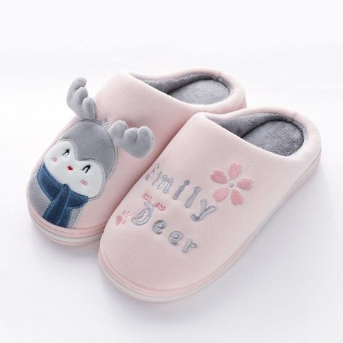 Pantoufles D'hiver Antidérapantes En Coton Pour Hommes Et Femmes, Pantoufles D'intérieur Chaudes En Peluche Avec Dessin Animé, Chaussures De Sol De Maison Pour Amoureux, Sh10272