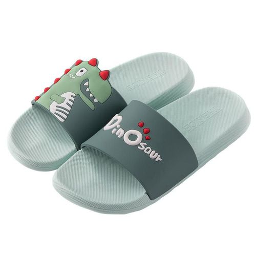 Pantoufles Pour Hommes Et Femmes, Sandales De Dessin Animé De Dinosaure Fondpais, Sandales De Salle De Bain Pour Dames, Couple De Filles Et De Garçons
