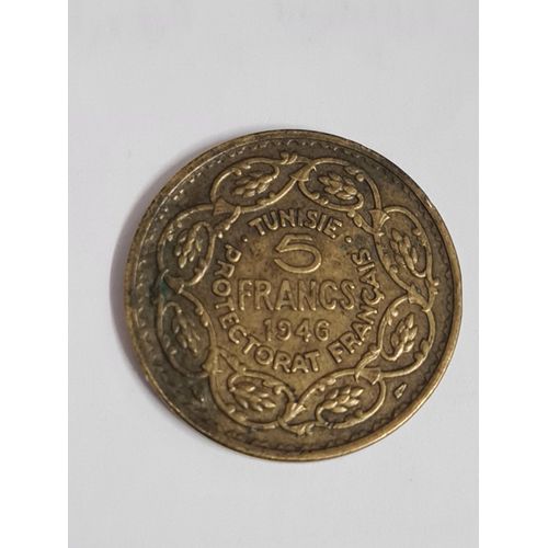 Monnaie Tunisie 5 Francs 1946