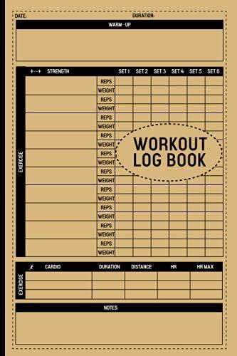 Workout Log Book: Personal Trainer's And Weight-Lifting Journal, Gym Planner For Men And Women, Old School Style Cover