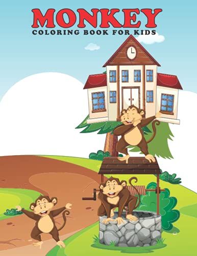 Monkey Coloring Book For Kids: Children Activity Book For Boys & Girls Ages 4-8