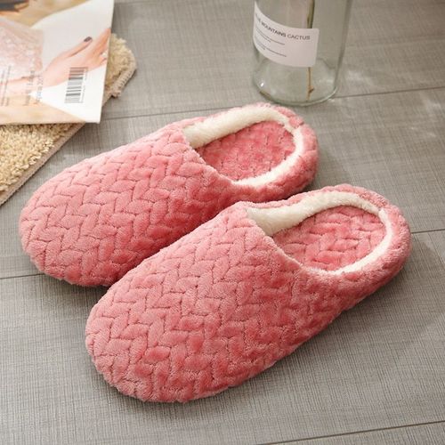 Pantoufles De Maison En Fausse Fourrure Pour Femmes, Chaussures Plates D'hiver Pour Garder Au Chaud