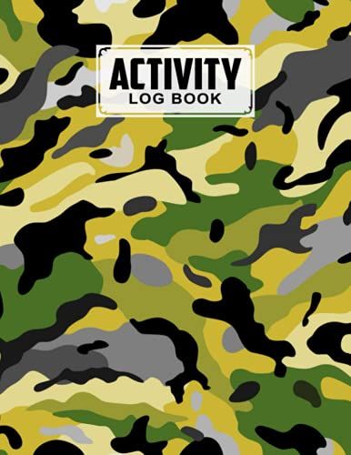 Activity Log Book: Camouflage Green Cover | Daily Activity Log Journal, 120 Pages, Size 8.5" X 11" Design By Michael Seiler