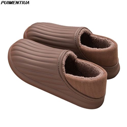 Pantoufles De Jardin Imperméables Et Souples Pour Femme, Sabots Chauds En Daim Et Coton Mémoire De Forme, Livraison Directe