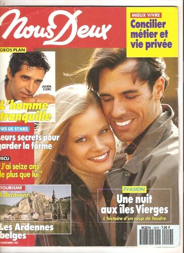 Julien Clerc 2p/ Sylvie Vartan 1/2p/ Bruno Peyron 1p/ Articles Photos Carole Laure / Miou Miou / Isabelle Carre / Anemone / Bardot / Brigitte Fossey / Macha Meril / Jean Piat / 2419 