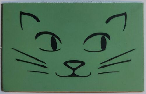 Magnet Tête De Chat - Vert