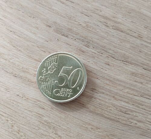 Pièce De Monnaie 0.50c Devise Euro. Andorre 2022
