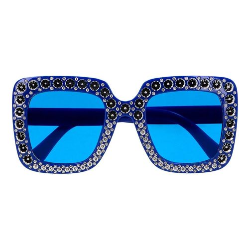 Paire De Lunettes Bling Bling Bleu Adulte