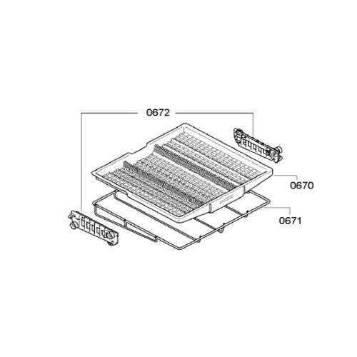 Bosch B/s/h - Cadre Support Panier A Couverts 0671 - Ref: 00685184