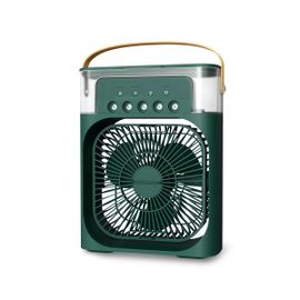 Climatiseur Portable Bureau Personnel 5 Trous Spray Air Roucoulement Ventilateur de Table Silencieux Rechargeable pour Bureau à Domicile Chambre-B