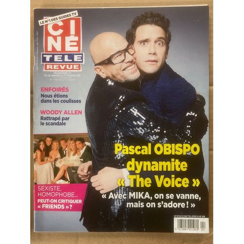 Ciné Télé Revue N 4 - 25/01/2018 - Pascal Obispo, Mika, Les Enfoirés, Woody Allen, Friends, Isabelle Nanty, Laeticia Hallyday, Angele, Roméo Elvis…