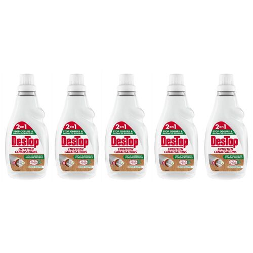 DESTOP Lot de 5 Gels Ecologique Entretien des Canalisations Flacon de 750 ml