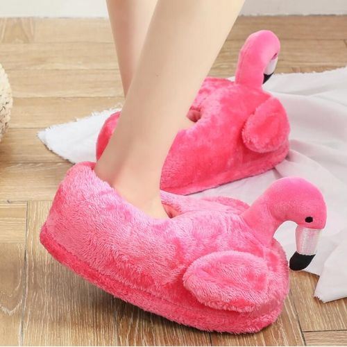 Pantoufles Chaudes En Coton Pour Femmes, Pantoufles De Maison, Chaussons De Flamand Rose, Pantoufles Pantuflas Unicornio, Hy24
