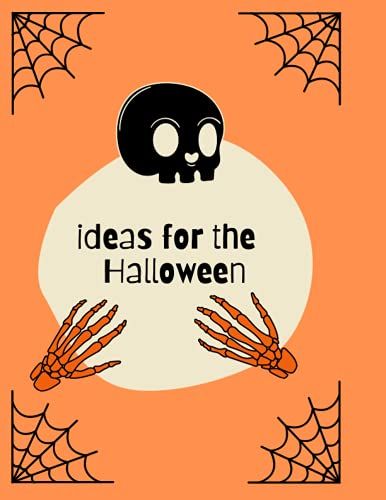 Ideas For The Halloween: Halloween Notebook Black & Orange Ruled (8.5 X 11 Inches) College Ruled 120 Pages Pattern