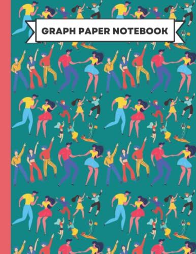 Graph Paper Notebook: Dancing Gifts A 5x5 Quad Ruled Large Grid Paper Notebook Journal With Retro Dancing Pattern And Squared Paper Design (8.5"X11")
