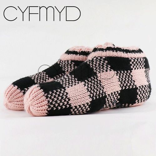 Pantoufles Antidérapantes Pour Femmes, Chaussettes Pour La Maison, Douces Et Chaudes, D'intérieur, Duveteuses, Unisexes, Semelle Souple, En Crochet, Hiver