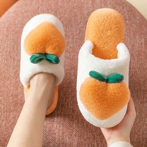 Pantoufles Antidérapantes Pour La Maison, Tongs En Fourrure De Dessin Animé, Chaussures Kawaii Chaudes Pour L'hiver