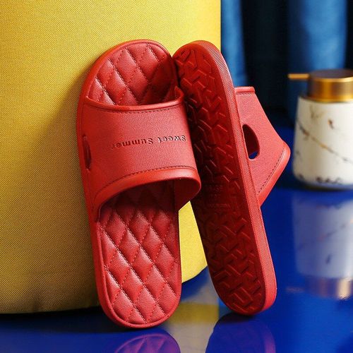 Nouvelles Pantoufles Antidérapantes Pour Hommes Et Femmes, Pantoufles De Maison Rayures Plates Pour Couple Et Famille, Salle De Bain, Sandales Pour Femmes