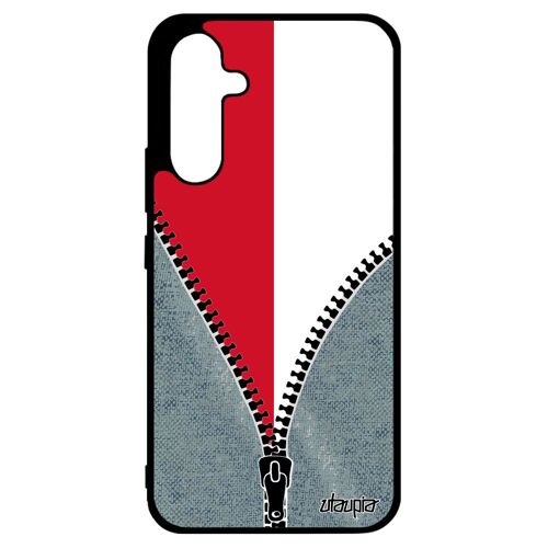 Coque en silicone Samsung A34 drapeau monaco monegasque foot 4G basket pas cher telephone jeans case football noir galaxy
