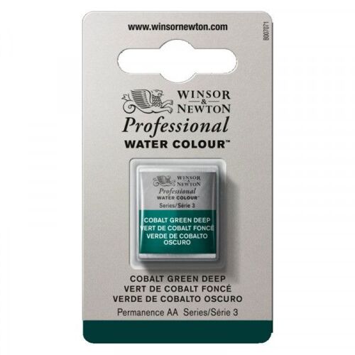 Aquarelle Professionnelle Extra-Fine - 1/2 Godet - Vert Cobalt Foncé - Winsor Et Newton
