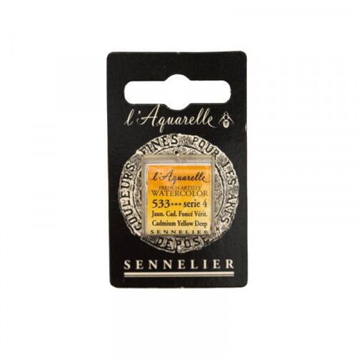 Aquarelle Extra-Fine 1/2 Godet Jaune Cad Foncé Véritable Sennelier