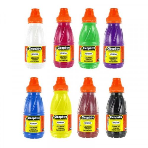 8 Flacons De Peinture Gouache Néfertari 250 Ml Cléopâtre