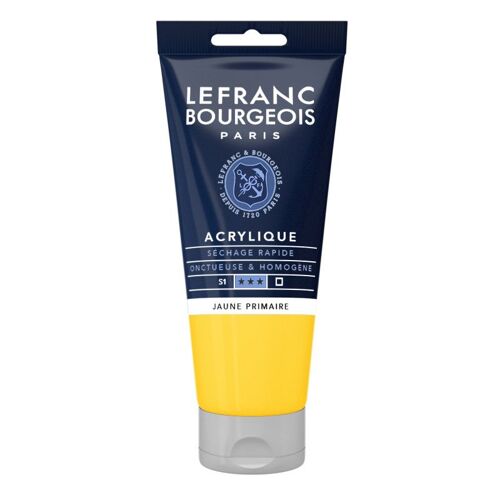 Peinture Acrylique - Jaune Primaire - 153 - Fine - Lefranc Bourgeois - Tube 80ml