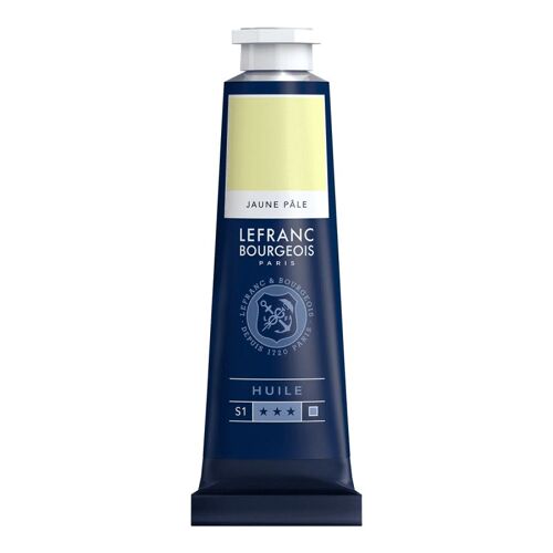 Peinture À L'huile En Tube Jaune Pâle 40ml - Lefranc & Bourgeois