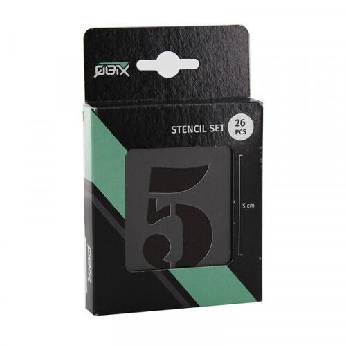 Set De Pochoirs 5 Cm - Chiffres Et Caractères Spéciaux N°2 - Qbix