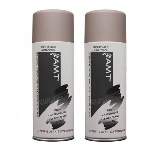 Lot De 2 Bombes De Peinture - Taupe Mat - Amt