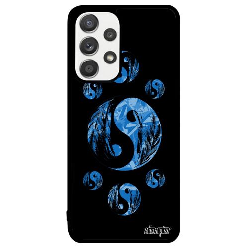Coque Samsung A33 Silicone Yin Et Yang Rigide Plume Case Harmonie Ying Energie Sm-A336 Masculin Feminin Dessin Image Imprimé Galaxy