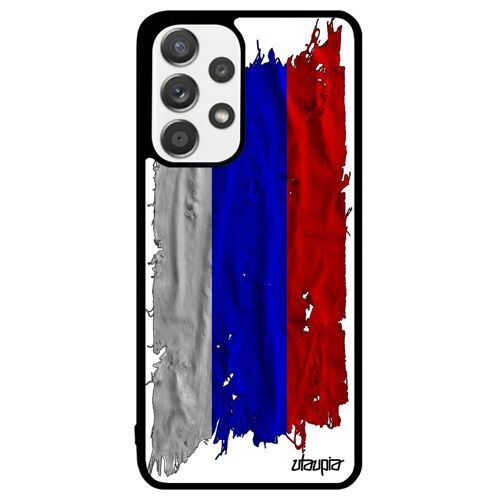 Coque A33 Silicone Drapeau Russie Russe Foot Jo 4g Euro Housse Football Coupe D'europe Tissu Jeux Olympiques Antichoc Samsung Galaxy