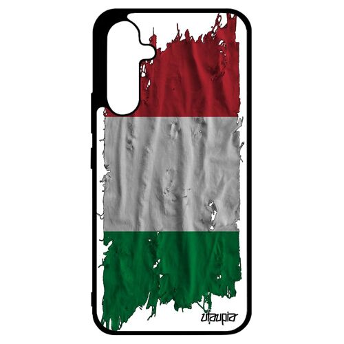 Coque Silicone Pour Galaxy A34 Drapeau Italie Italien Foot Football Rugby Coupe D'europe Unique Rigide Jeux Olympiques Noir Samsung