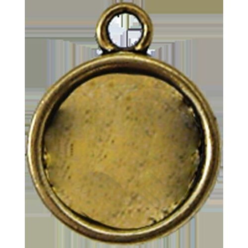 Médaillon En Métal Rond Modèle Intermédiaire Bronze