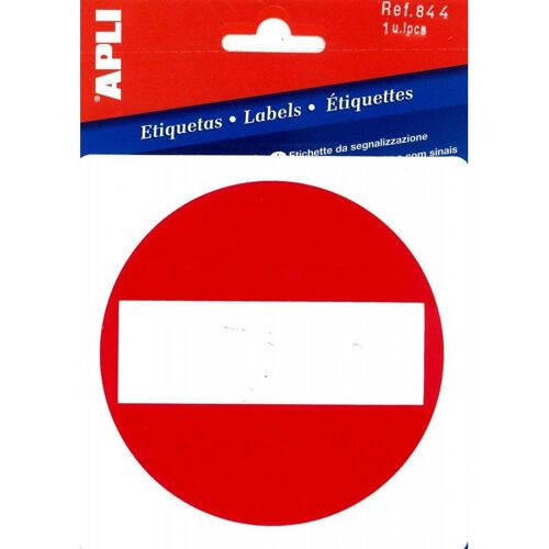 Étiquette De Signalisation - Passage Interdit - 11,5x11,5cm - Apli