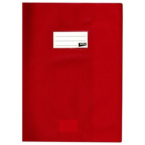 Protège-Cahier Opaque Rouge En Pvc ? Format 24x32 Cm ? Épaisseur 19/100ème ? Grain Cuir