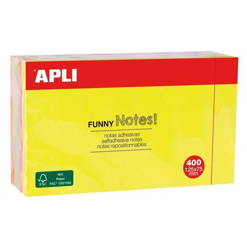 Notes Adhésives Aux Couleurs Fluorescentes - 125x75mm