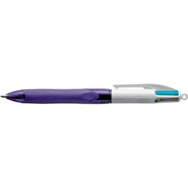 Stylo - 4 Couleurs - Pointe Moyenne - Bic - Grip Corps Mauve