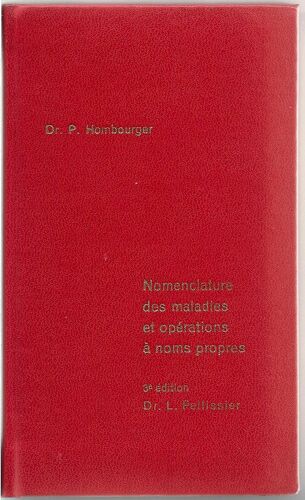 Nomenclature Des Maladies Et Opérations À Noms Propres