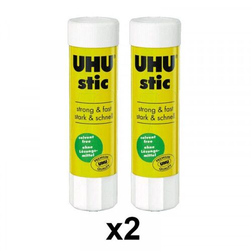 Lot De 2 Bâtons De Colle Blanche Uhu 8,2g