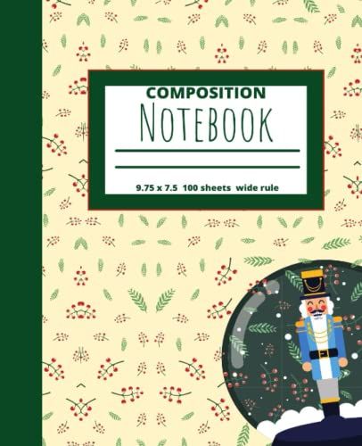 Naughty Christmas Notebook 2wo Scoops Original: Different Back Cover Naughty Nutcracker Composition Notebook
