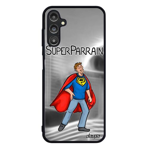 Coque Silicone Pour A14 4g 5g Super Parrain De Protection Bande Dessinée Heros Humoristique Humour Personnalisé Texte Samsung Galaxy