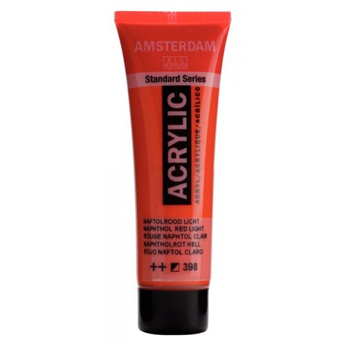 Peinture Acrylique En Tube - Rouge Naphtol Clair - 398 - Amsterdam - 20ml