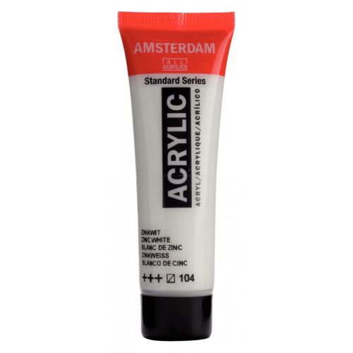 Peinture Acrylique En Tube - Blanc De Zinc - 104 - Amsterdam - 20ml